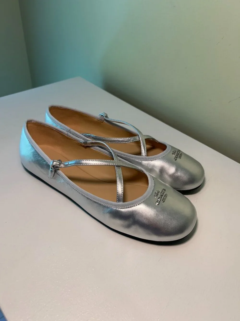 Coach Women's Phoebe Leather Ballet Flats